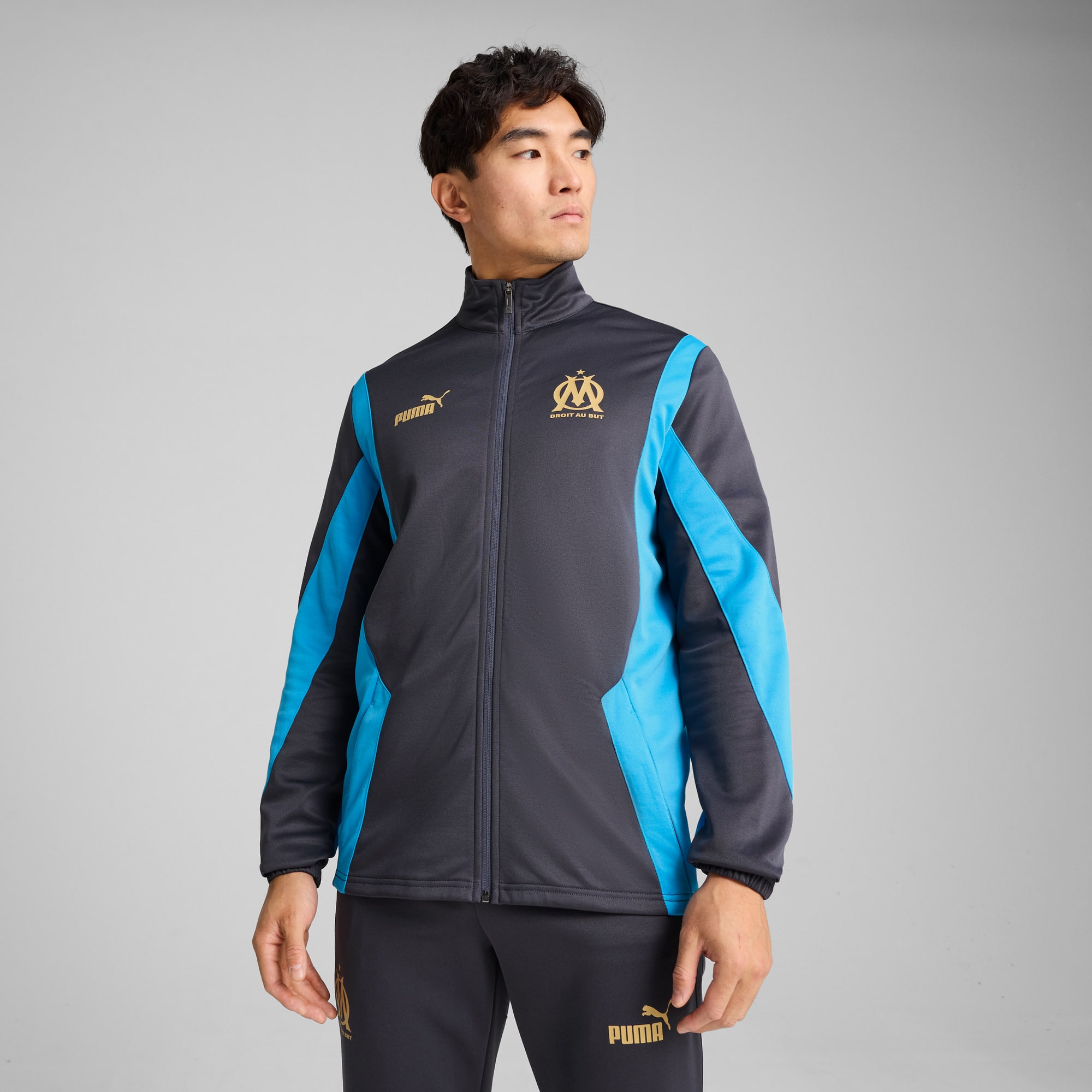 Giacca con zip integrale Olympique de Marseille ftblNRGY da uomo